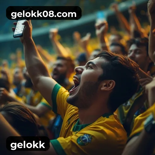 App gelokk para iOS e Android — interface mobile, login biométrico e PIX integrado